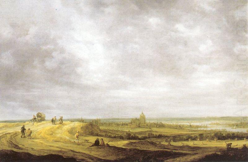 Jan van Goyen Rivierlandschap met gezicht op Arnhem. china oil painting image